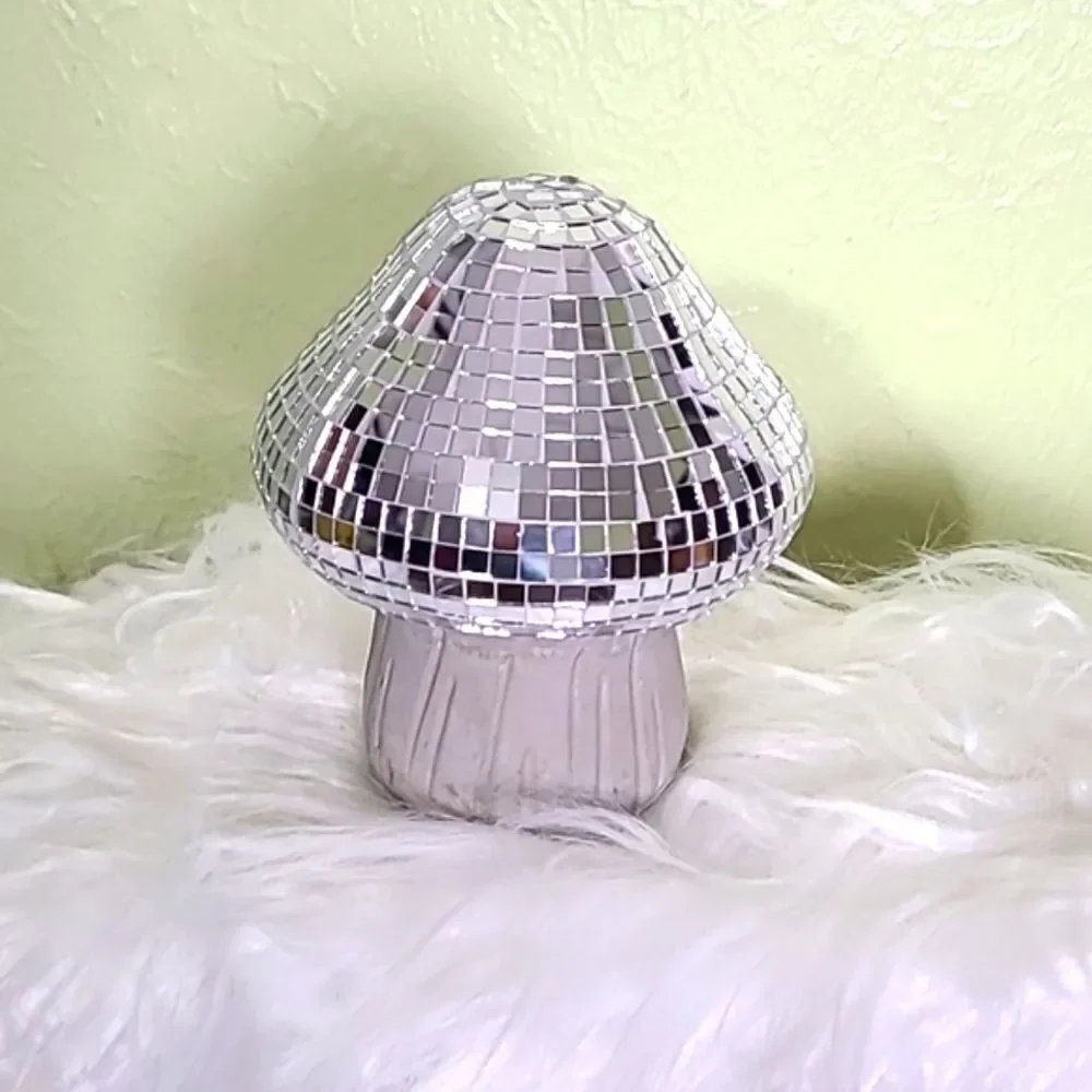 Disco Mirror Top Mushroom Decor,  NWOT